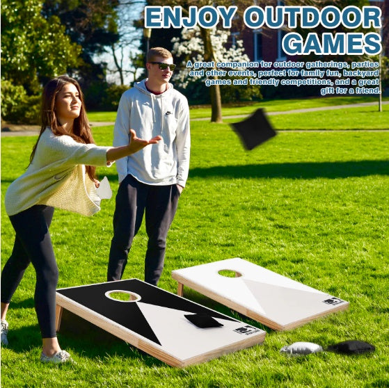 Premium Cornhole Solid Wood Game Set | Carry On Bag Included