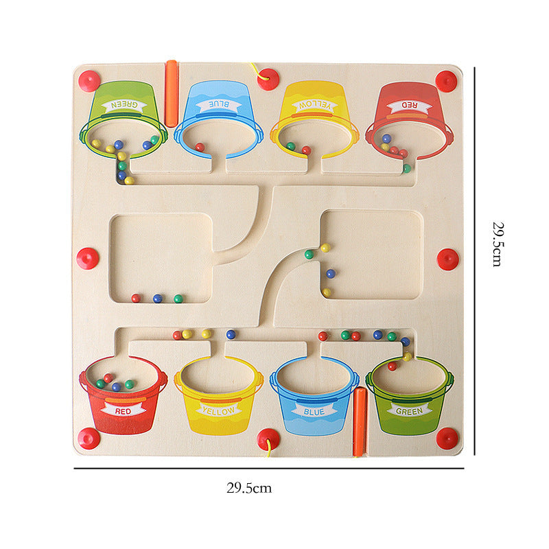 Wooden Magnetic Beads Puzzle for Kids | Children Thinking Educational Toys