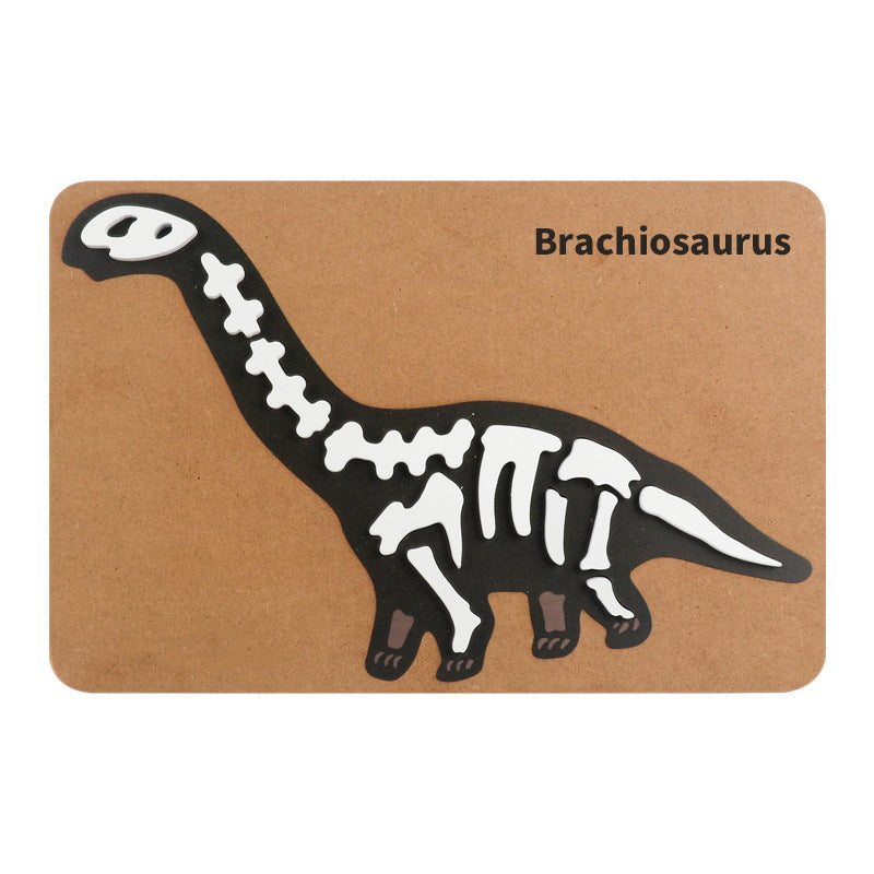 Dinosaur Fossil Puzzle – Educational Wooden Puzzle for Kids