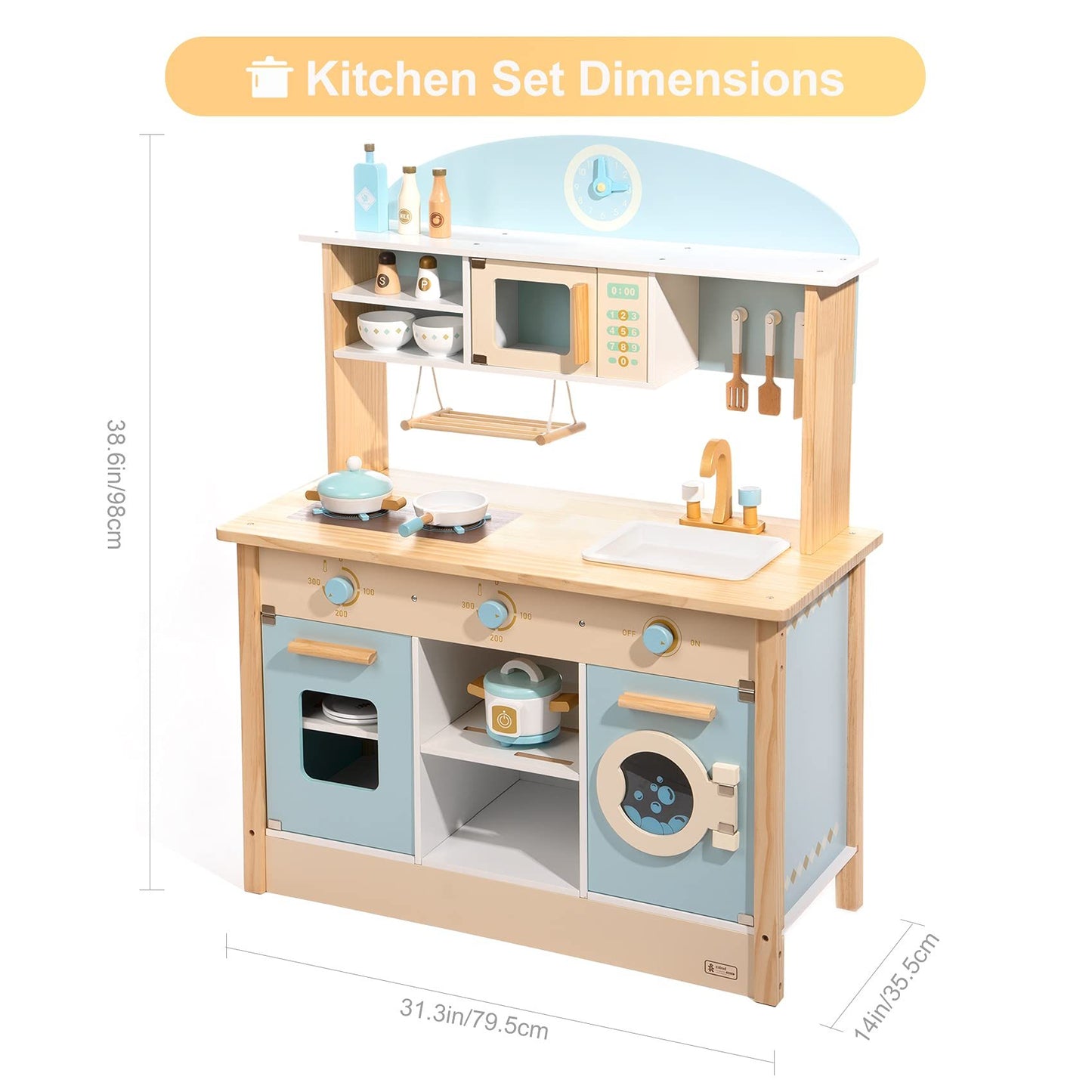 Premium Pretend Play Cooking Kitchen DIY Set for Kids