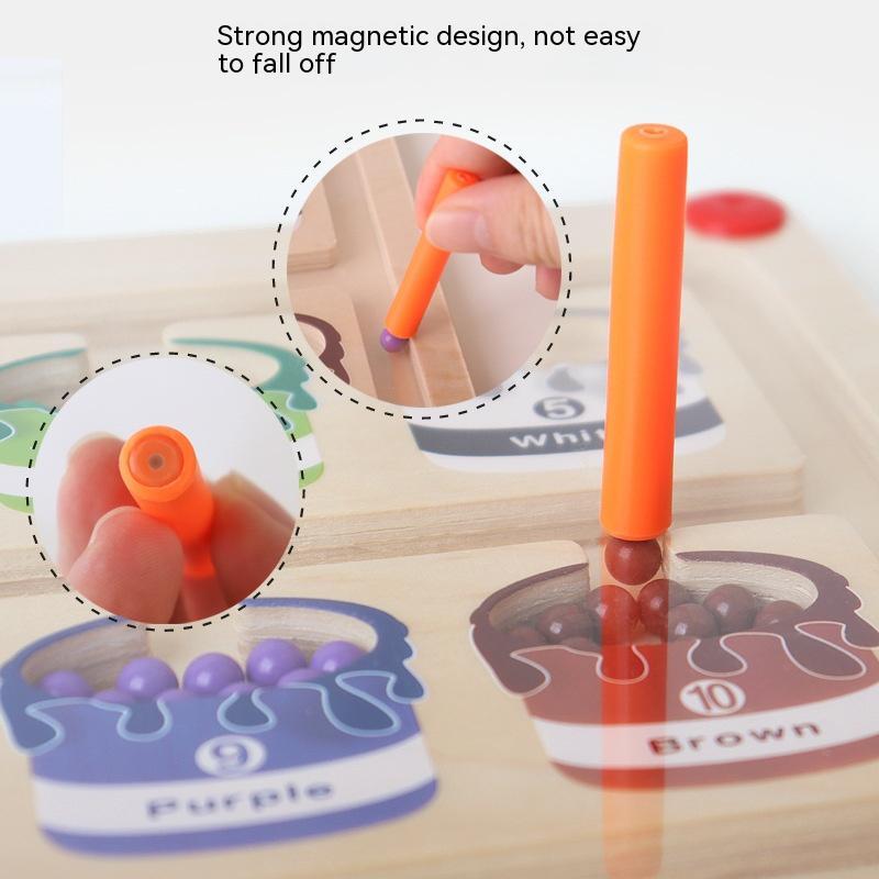 Wooden Magnetic Beads Puzzle for Kids | Children Thinking Educational Toys