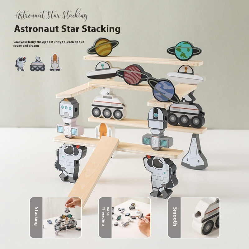 Astronaut Star Stacking Building Block Set