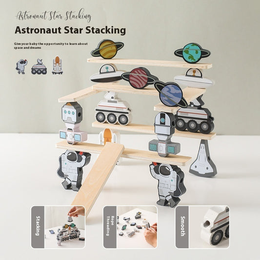 Astronaut Star Stacking Building Block Set