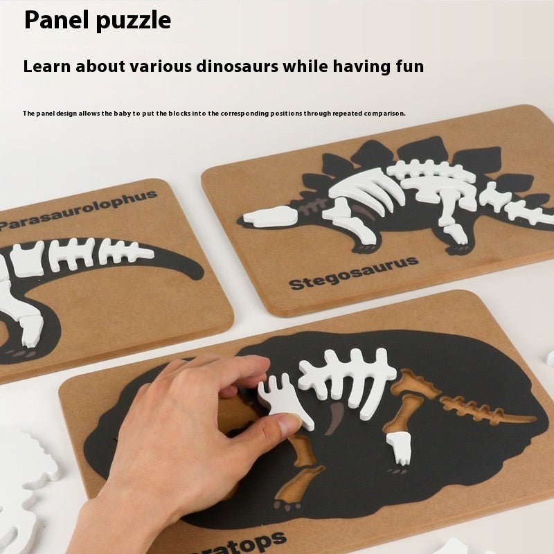 Dinosaur Fossil Puzzle – Educational Wooden Puzzle for Kids