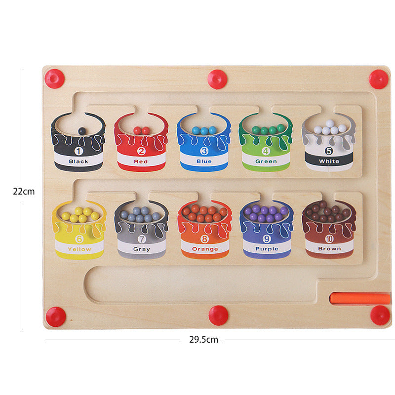 Wooden Magnetic Beads Puzzle for Kids | Children Thinking Educational Toys