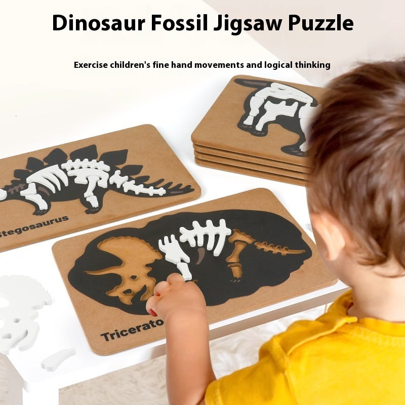 Dinosaur Fossil Puzzle – Educational Wooden Puzzle for Kids