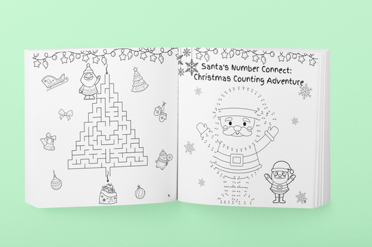 Christmas Activity Book For Kids: Santa's Magical Christmas Activity Book 100 Fun and Festive Coloring Pages, Mazes, Spot The Difference, Dot-to-Dots, Crosswords, Fun Facts and Much More (Perfect Christmas Stocking Stuffers For Kids, for Toddlers)